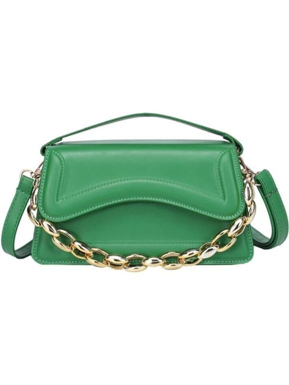 Small Crossbody Bag Green Purse for Women trendy Girls Top Handle Clutch Handbag - Picture 4 of 4